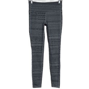 Athleta Women's High Rise Jacquard Chaturanga Tight Leggings Black Fitness Small